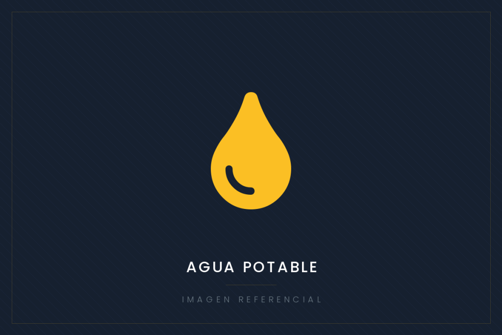 Imagen referencial de obra municipal: agua potable